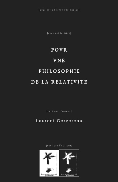 Pour une philosophie de la relativité